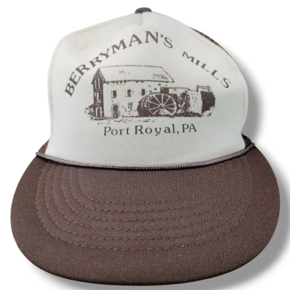 Vintage Hat OSFM Vintage Berryman's Mills Trucker Hat Snap Back Cap By Capital